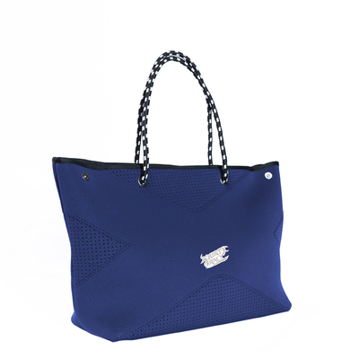 Фасонируйте голубые мягкие сумку пляжа неопрена/даму Тоте Сумку Для Косметику поставщик